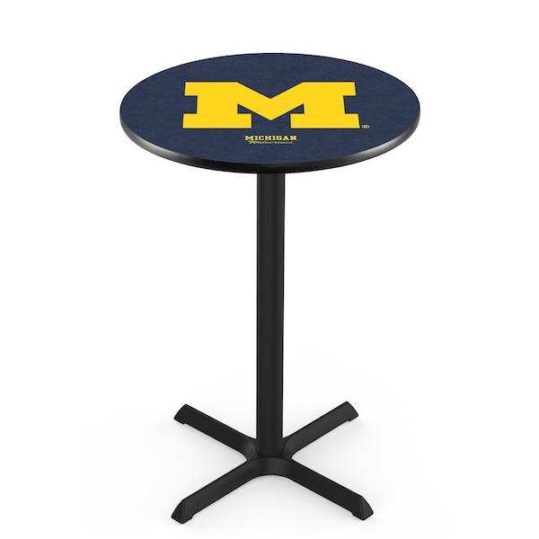 42" Blk Wrinkle Michigan Pub Table